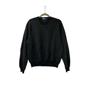 Polo Ralph Lauren Sweater Women's XXL Charcoal Gray 100% Wool Crew Neck